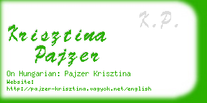 krisztina pajzer business card